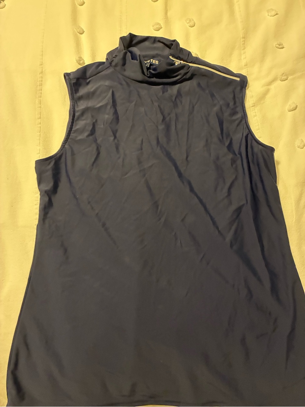 Movetes Sleeveless Mock Neck Women’s Top - Navy